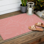 Monstera No2 Pink Outdoor Rug Gallery Image 2