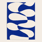 Mid-Century Modern Abstract Composition in Royal Blue & White Poster Gallery Image 4