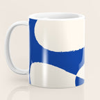 Mid-Century Modern Abstract Composition in Royal Blue & White Coffee Mug Gallery Image 3