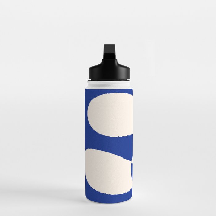 Mid-Century Modern Abstract Composition in Royal Blue & White Water Bottle Gallery Image 3