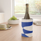 Mid-Century Modern Abstract Composition in Royal Blue & White Wine Chiller Gallery Image 4