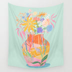 Whimsical Flower Vase Wall Tapestry Gallery Image 4