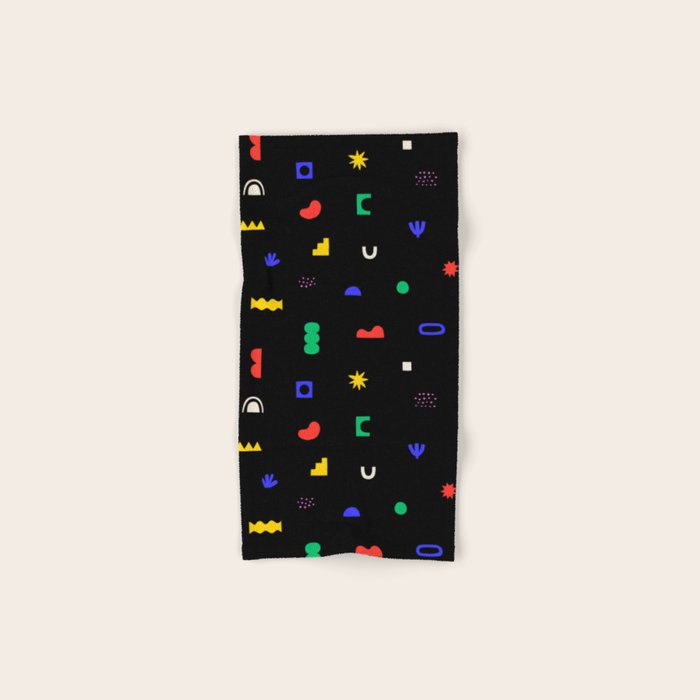 Abstract colorful organic shape art pattern Bath Towel Gallery Image 1