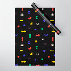 Abstract colorful organic shape art pattern Wrapping Paper Gallery Image 1