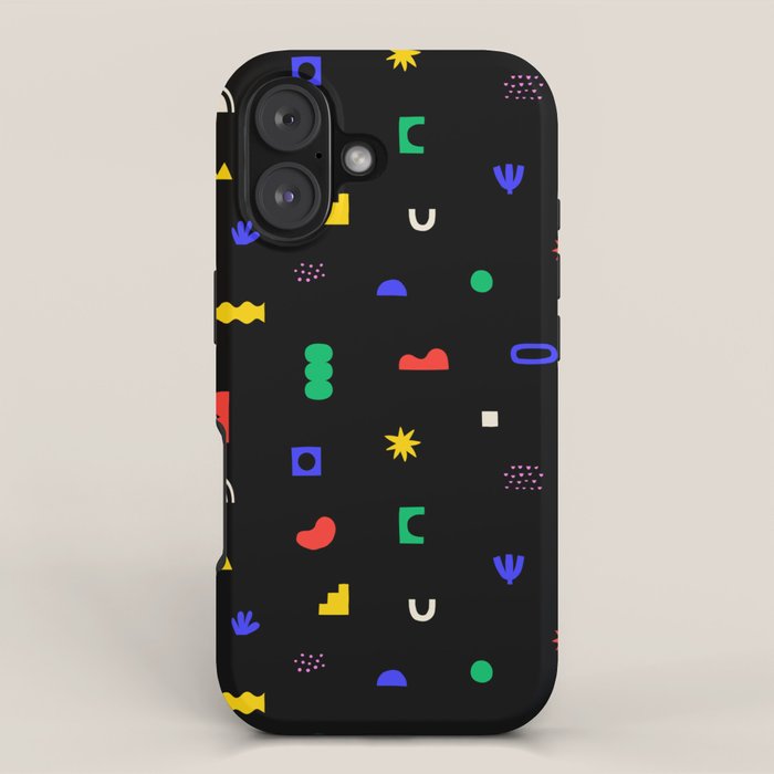 Abstract colorful organic shape art pattern iPhone Case Gallery Image 1