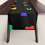 Abstract colorful organic shape art pattern Table Runner Gallery Image 1