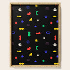 Abstract colorful organic shape art pattern Serving Tray Gallery Image 1