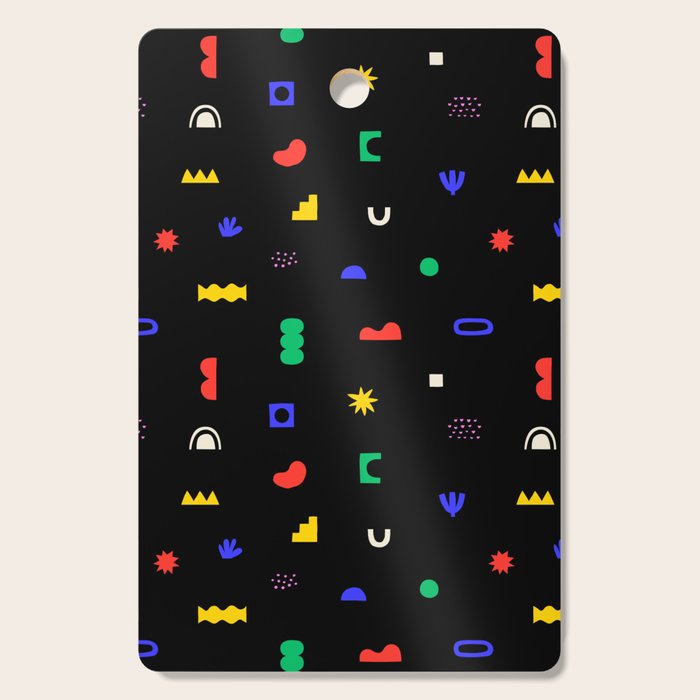 Abstract colorful organic shape art pattern Cutting Board Gallery Image 1
