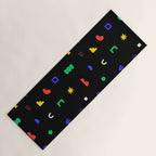 Abstract colorful organic shape art pattern Yoga Mat Gallery Image 1