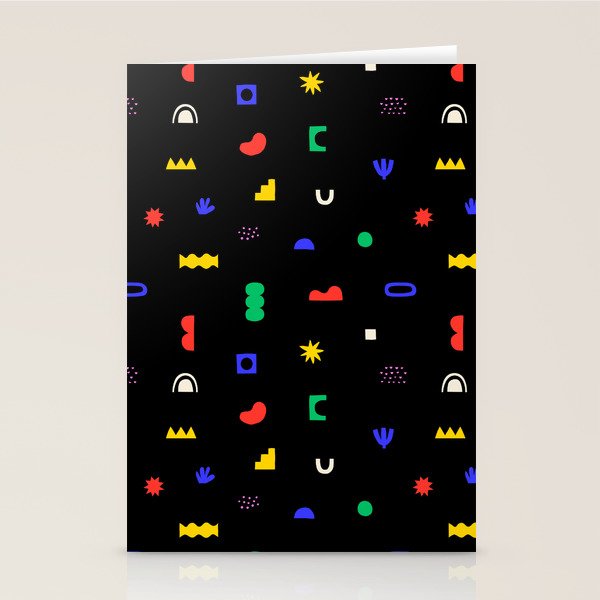 Abstract colorful organic shape art pattern Stationery Card Gallery Image 1