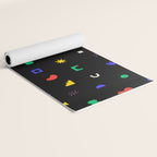 Abstract colorful organic shape art pattern Yoga Mat Gallery Image 2