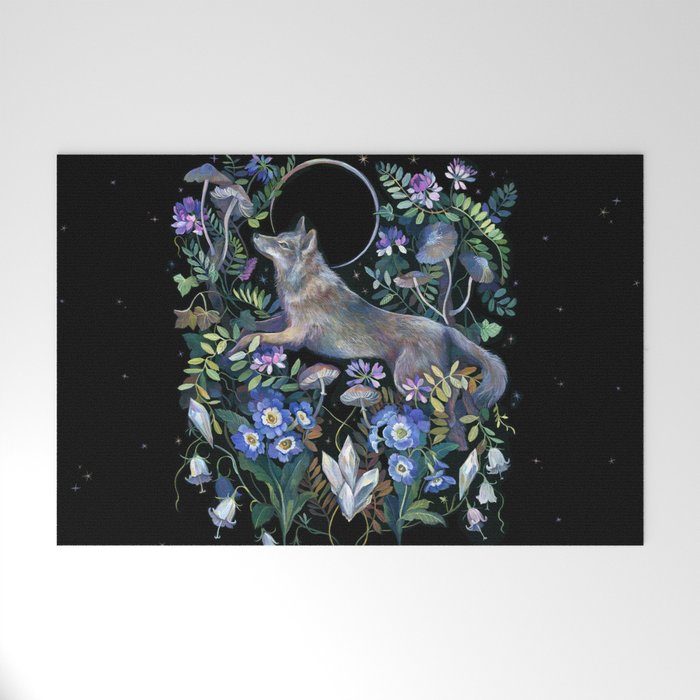 Moon Wolf Welcome Mat Gallery Image 1