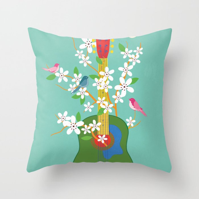 Melody in Bloom 2 Throw Pillow Gallery Image 6
