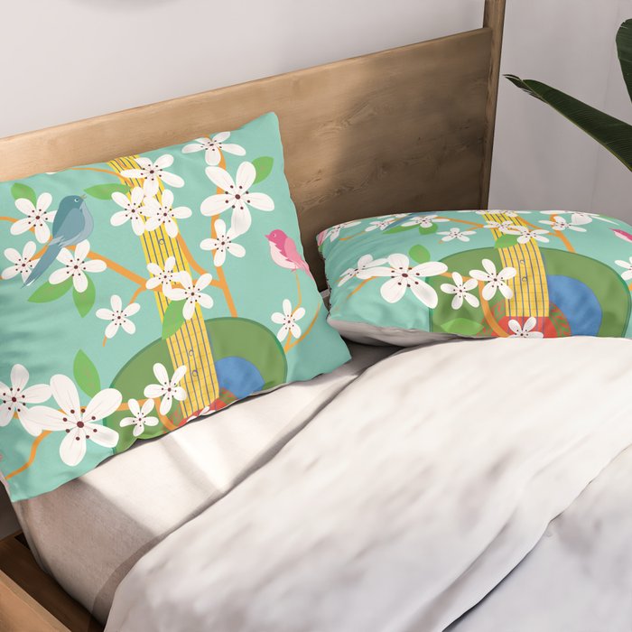 Melody in Bloom 2 Pillow Sham Gallery Image 2