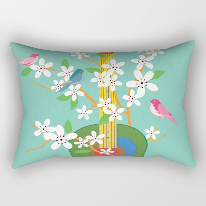 Melody in Bloom 2 Rectangular Pillow Gallery Image 1