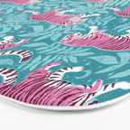 Tigers - Purple and aqua blue  Bath Mat Gallery Image 3