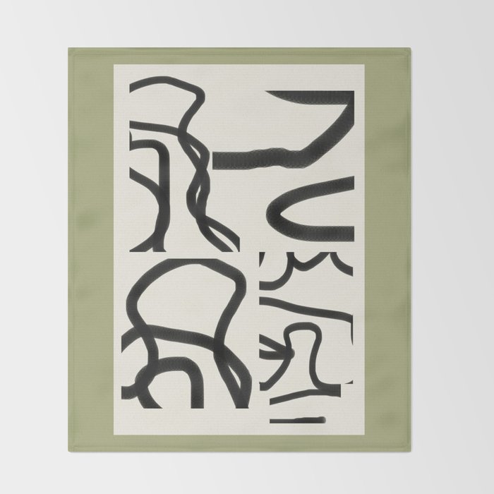 Abstract line art 191 Throw Blanket Gallery Image 2