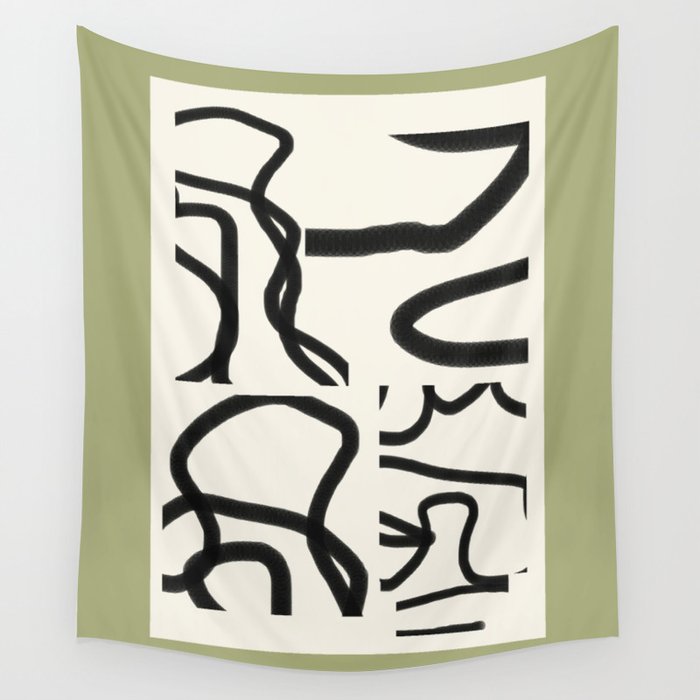 Abstract line art 191 Wall Tapestry Gallery Image 4