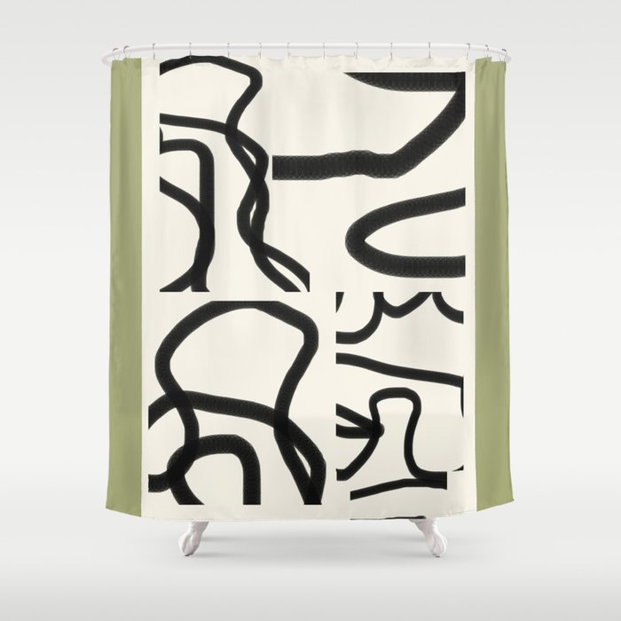 Abstract line art 191 Shower Curtain Gallery Image 1