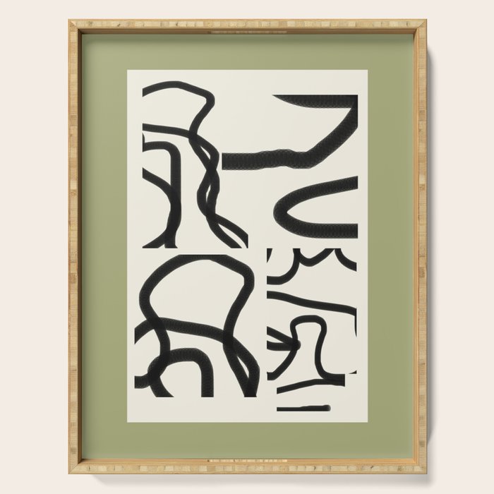 Abstract line art 191 Serving Tray Gallery Image 1