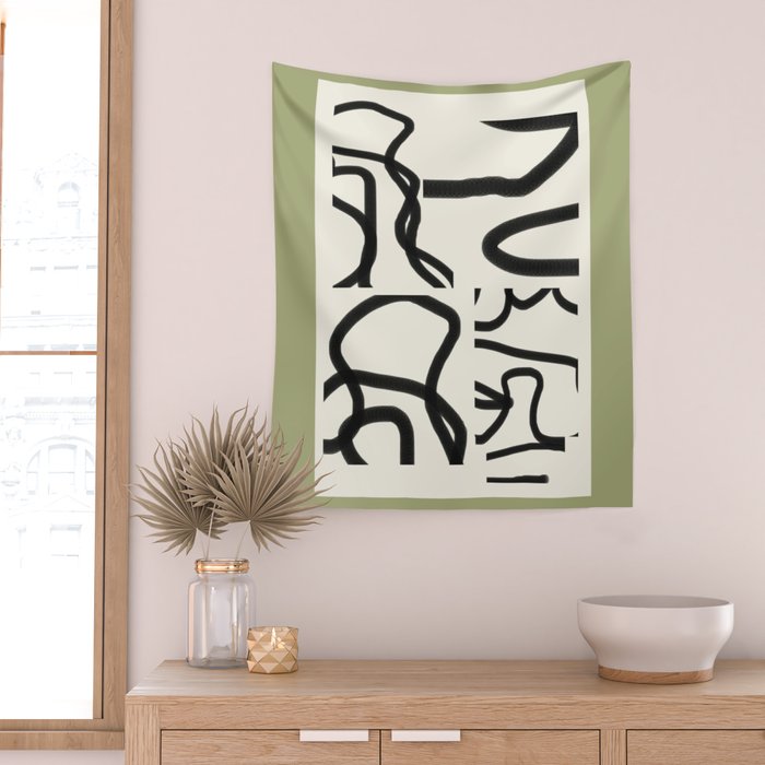 Abstract line art 191 Wall Tapestry Gallery Image 2
