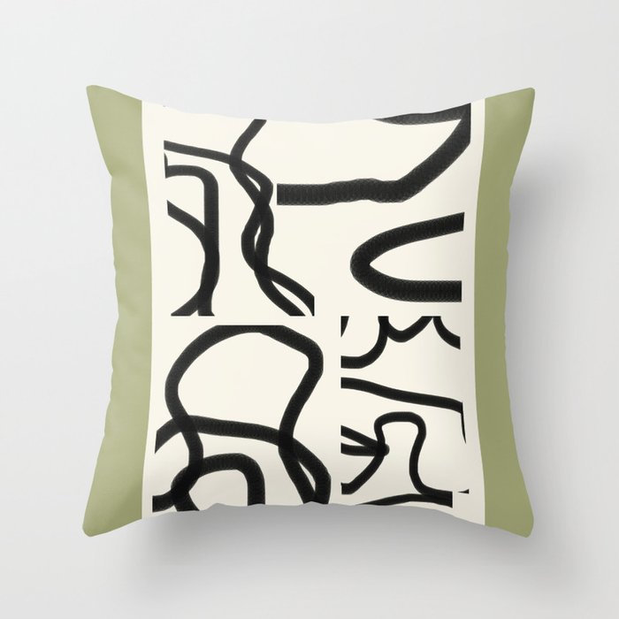 Abstract line art 191 Throw Pillow Gallery Image 1