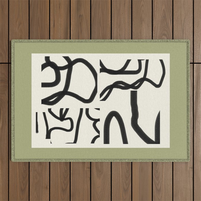 Abstract line art 191 Outdoor Rug Gallery Image 1