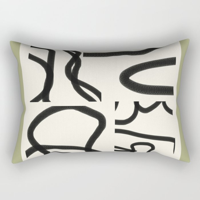 Abstract line art 191 Rectangular Pillow Gallery Image 2