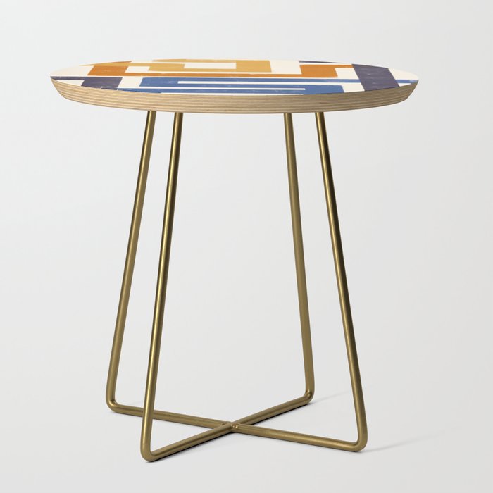 Subway Map Abstract Geometric Side Table Gallery Image 1