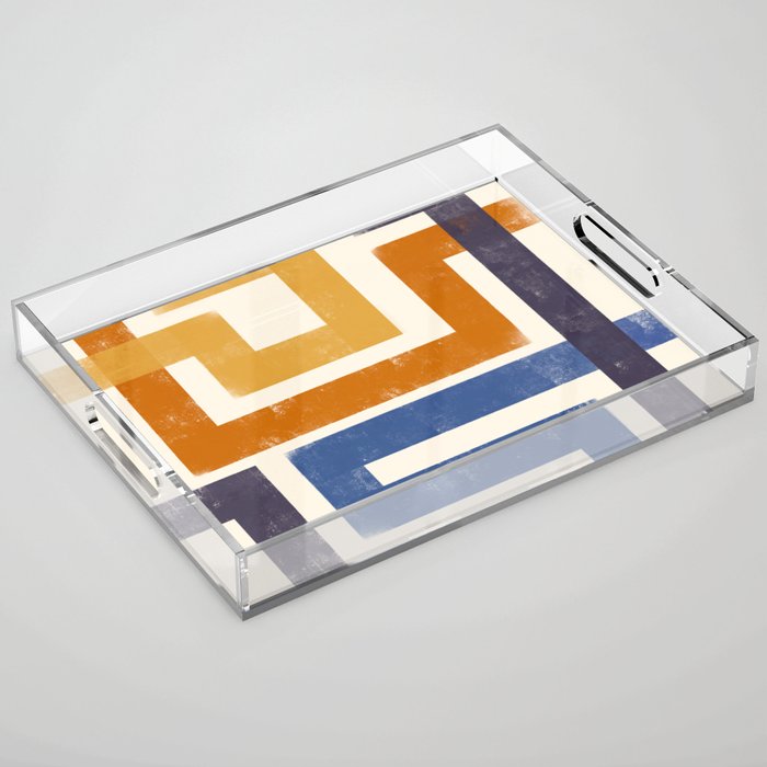 Subway Map Abstract Geometric Acrylic Tray Gallery Image 1