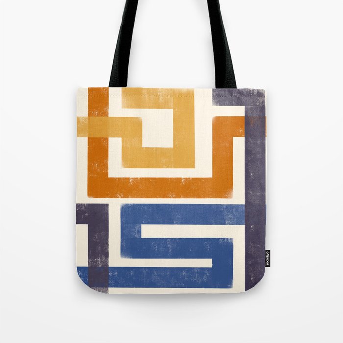 Subway Map Abstract Geometric Tote Bag Gallery Image 1