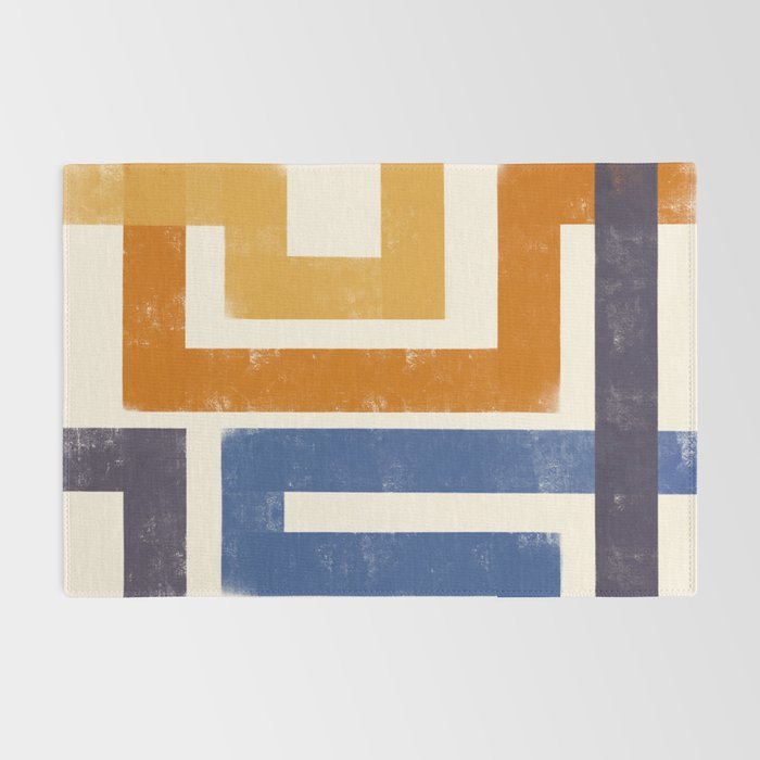 Subway Map Abstract Geometric Rug Gallery Image 2