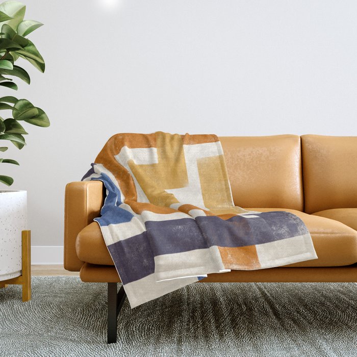 Subway Map Abstract Geometric Throw Blanket Gallery Image 1