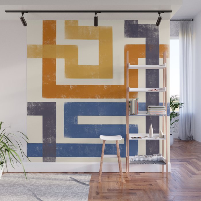 Subway Map Abstract Geometric Wall Mural Gallery Image 1