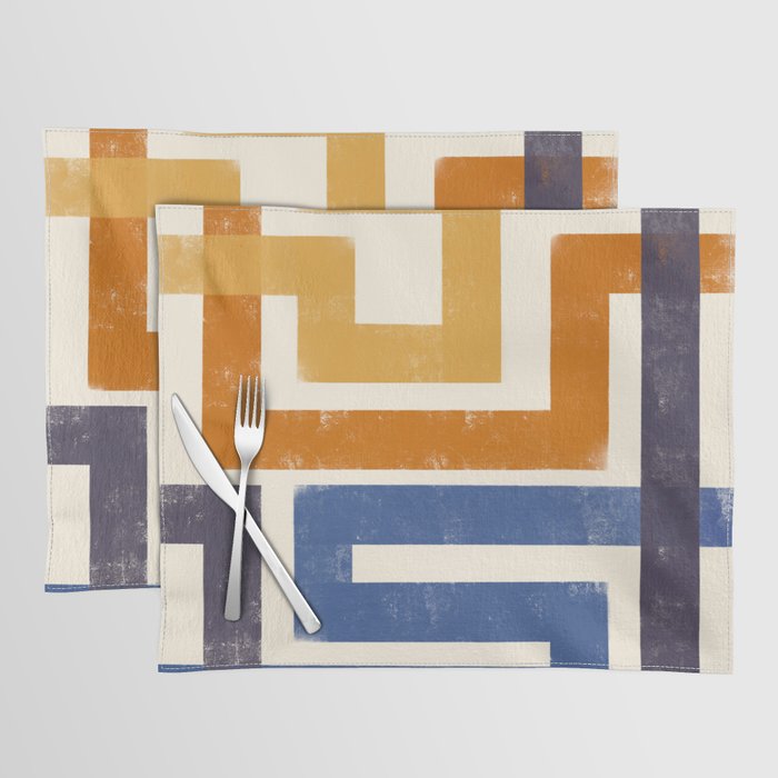 Subway Map Abstract Geometric Placemat Gallery Image 1