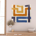 Subway Map Abstract Geometric Wall Tapestry Gallery Image 2