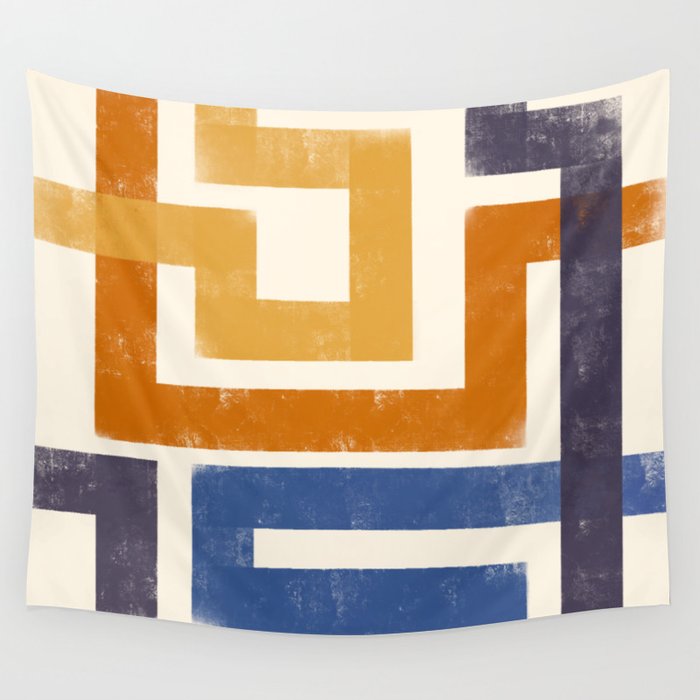 Subway Map Abstract Geometric Wall Tapestry Gallery Image 4