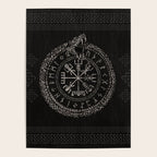 Vegvisir with Ouroboros and runes Poster Gallery Image 4