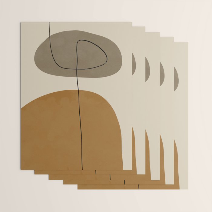 Organic Abstract Shapes #2 Wrapping Paper Gallery Image 3