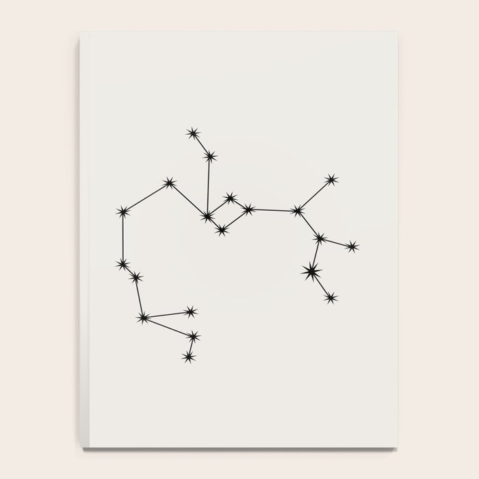 Sagittarius Zodiac Star Constellation Line Art White Notebook Gallery Image 4