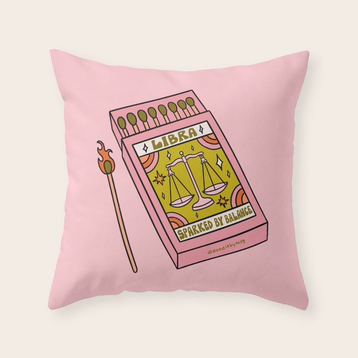 Libra Matchbox Throw Pillow Gallery Image 6