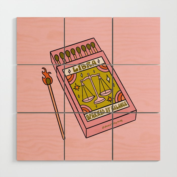 Libra Matchbox Wood Wall Art Gallery Image 1
