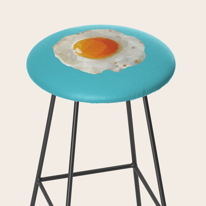 Fried Egg Polygon Art Stool Gallery Image 2