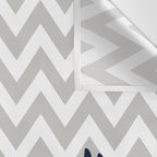Chevron Floral Modern Navy and Grey Wall Tapestry Gallery Image 3