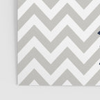 Chevron Floral Modern Navy and Grey Poster Gallery Image 3