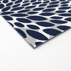 Chevron Floral Modern Navy and Grey Welcome Mat Gallery Image 2