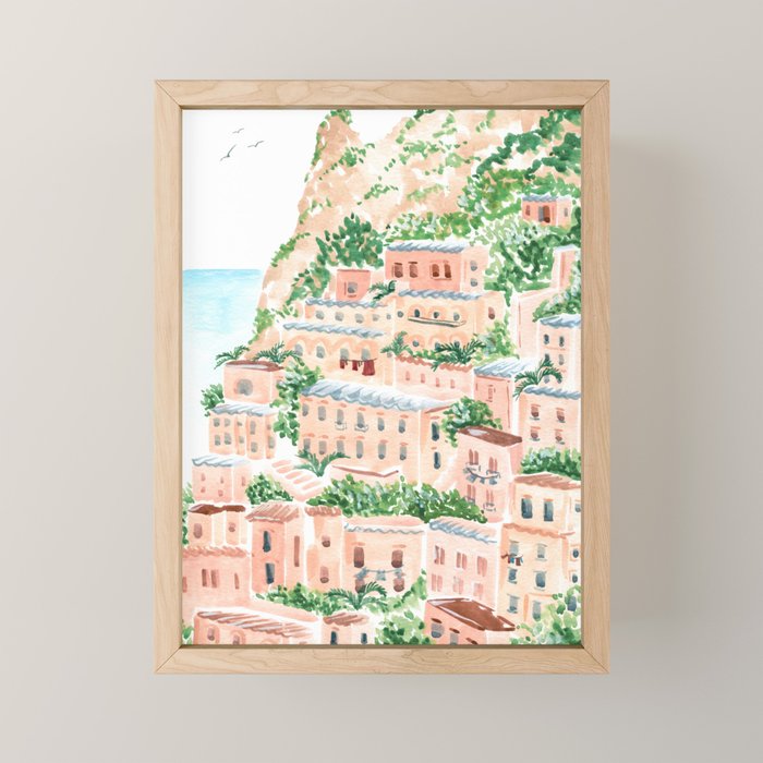 An Italian Shore Mini Art Print Gallery Image 1