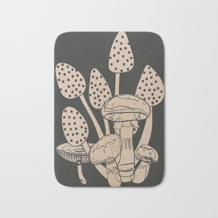 Abstract Mushrooms 1 Bath Mat Gallery Image 1