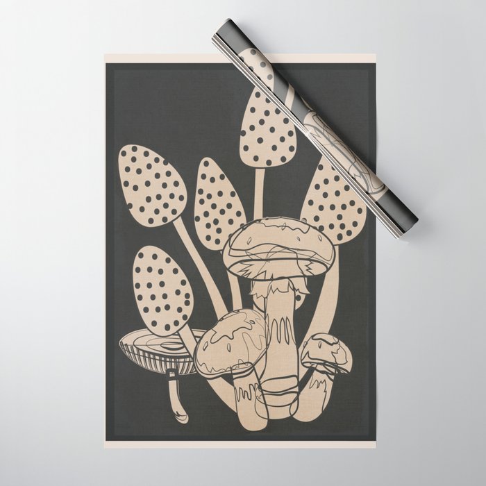 Abstract Mushrooms 1 Wrapping Paper Gallery Image 1