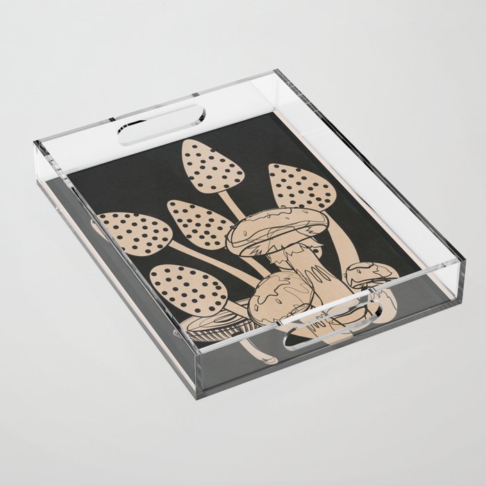 Abstract Mushrooms 1 Acrylic Tray Gallery Image 1